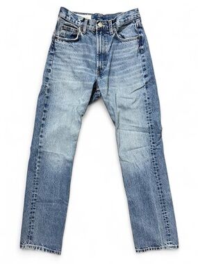 ZARA High Rise Straight Leg Jeans Size 4 / 26 Vintage Wash Denim